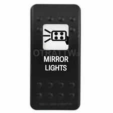 OTRATTW Carling Technologies Contura II Rocker Switch, MIRROR LIGHTS, WHITE LENS