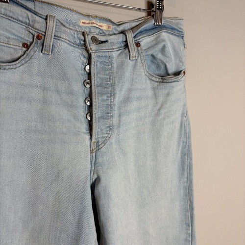 Levi's Ribcage Straight Ankle light wash raw hem jeans - Picture 2 of 6