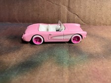 HOT WHEELS "CUSTOM" BARBIE THE MOVIE 1956 PINK CORVETTE w/Real Riders