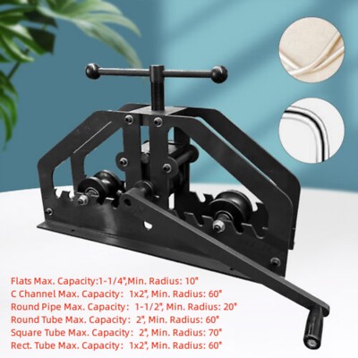 Manual Round Tube Pipe Bender Roller Bending Machine Industrial Tube Roll Bender