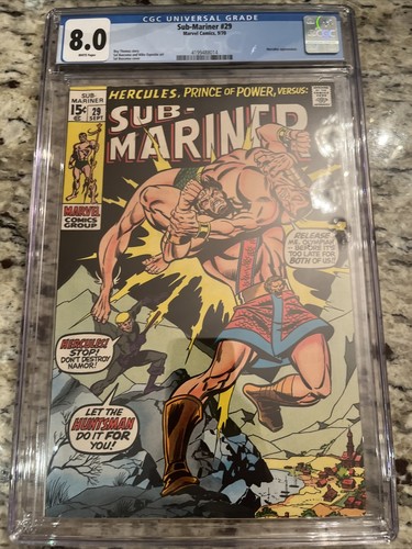 Sub-Mariner #29 CGC 8.0 Vs. Hercules 🔥 Sal Buscema Art & Roy Thomas Story L@@K!