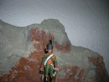 VINTAGE RIFLE BRIGADE OFFICER 1812 TOY SOLDIER METAL  GREEN JACKET 1969 STADDEN 
