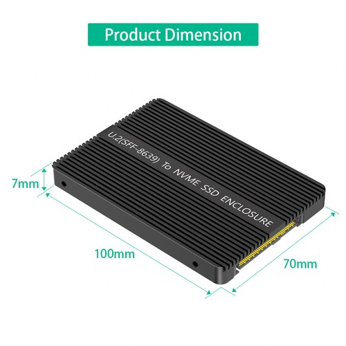 Versión M.2 (NGFF) NVMe SSD a U.2 (SFF-8639) Adaptador SSD de 2,5" con almohadilla térmica - Imagen 5 de 11