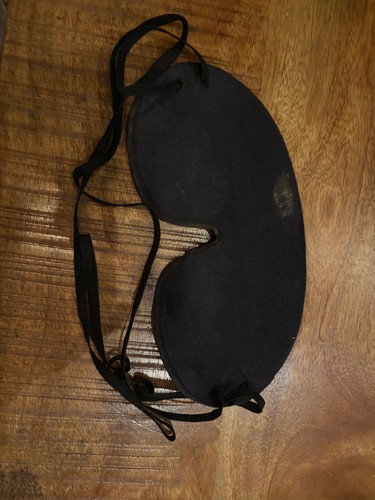 NIKKEN Magnetic Kenko Black Sleep Mask Nylon Adjustable Strap MK-2452 Vintage