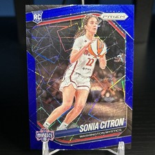 Panini 2025 Prizm WNBA Sonia Citron RC Blue Velocity #122 Washington Mystics