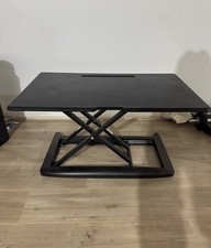 Black Freestanding Standing Desk Scissor Lift Height-Adjustable 120x100cm