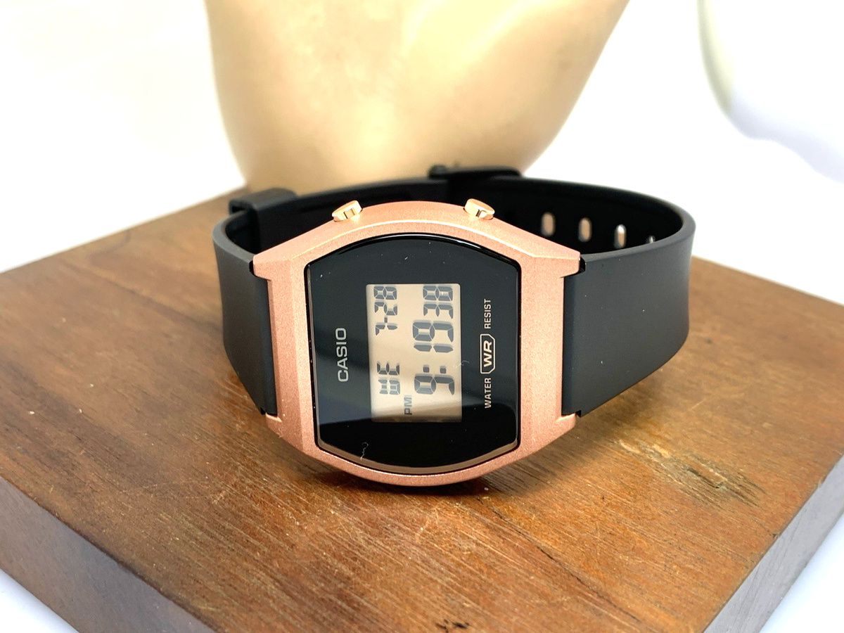 Casio Women\'s Watch LW204 Quartz Digital Sport Black Resin Strap 3294 35mm LW204-1A | Black and Rose Gold Digital Watch | CASIO main image 4