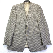 Loro Piana Cremieux Blazer Sport Coat Mens 44L Check Wool USA UNION MADE