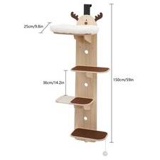 4 Tiers Cat Climbing Frame Door-mounted Cat Climbing Frame Door Hanging Cat Tree