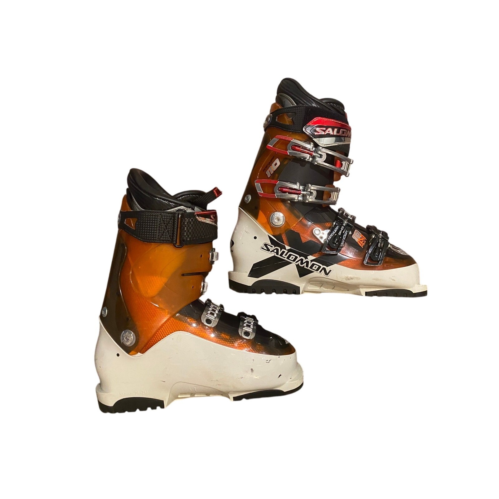 Scarponi da sci Salomon Energyzer 110 uomo taglia 26 arancione bianco nero