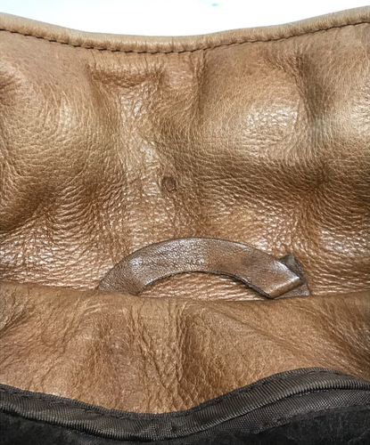Schott AT101 Single Riders Jacket Size 40 Beige Leather Boa Liner Made in USA - Picture 9 of 10