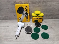 Synoshi Electric Spin Scrubber Cleaning Brush W Sponge Head Set 
