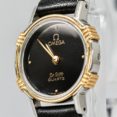 No Tariffs *NEAR MINT* Vintage 1982 OMEGA De Ville Cal.1387 Qz Push Crown Ladies