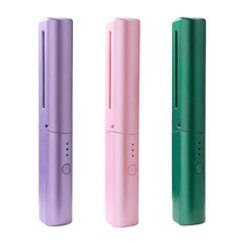 Ceramic Hairdressing Comb 3 Levels Portable USB Rechargeable Straightening Brush