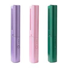 Ceramic Hairdressing Comb 3 Levels Portable USB Rechargeable Straightening Brush