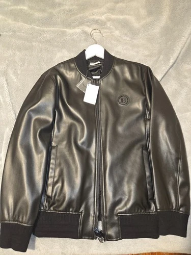 Balmain leather jacket men - product listing photo