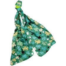 St Patricks Day Scarf Multi Green Shamrock 11" x 60" NWT Lightweight