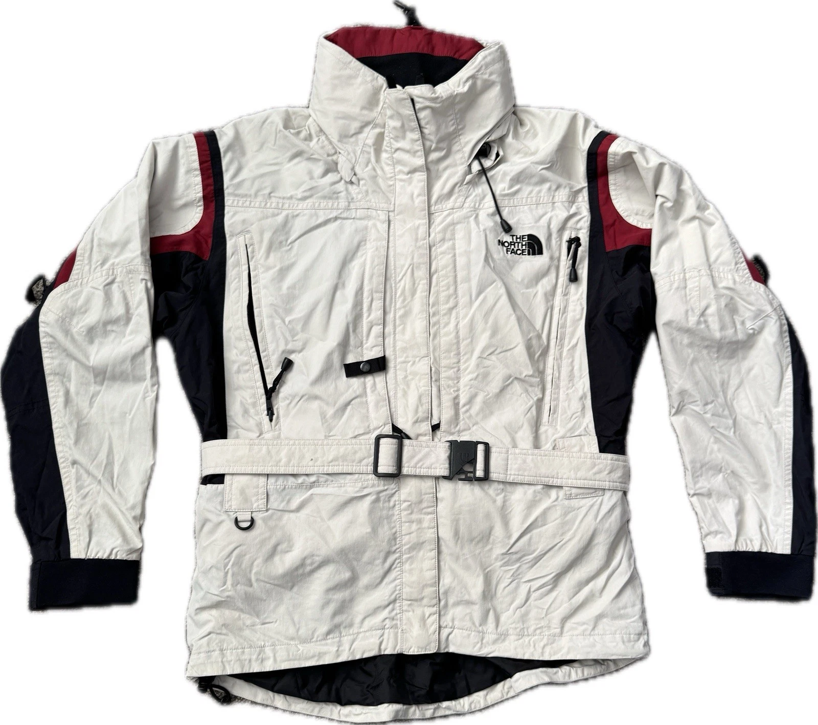 The North Face HyVent Jacket Womens Medium Belted Ski Snow Coat Waterproof