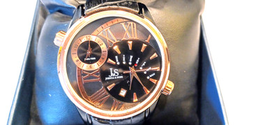Joshua & Sons Herren Uhr Dual Time Lederarmband  NEU aus UHRENSAMMLUNG