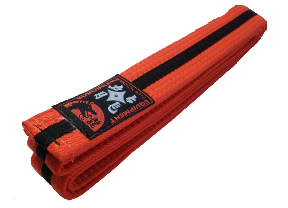 Budodrake Gürtel Karate Judo Taekwondo Orange Schwarz Orange - Bild 1 von 1