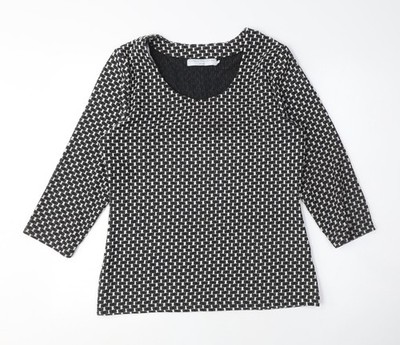 Schwarzes Basic-Damen-T-Shirt Größe 14 von John Lewis