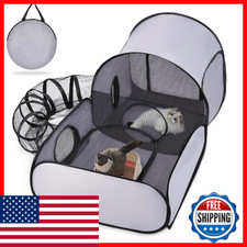 Tailtastic Pet Playpen w/ Surround Tunnel - Indoor/Outdoor Cat Tent  Enclosure
