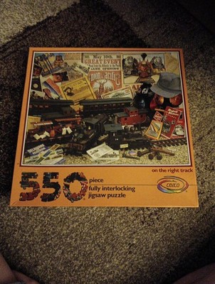 Ceaco #2043 ''ON THE RIGHT TRACK'' 550pc Jigsaw Puzzle 18'' x 24''  NEW SEALED 
