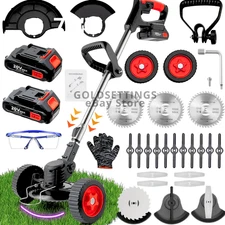 Electric Cordless Grass String Trimmer Lawn Edger Weed Wacker Cutter Machine