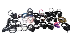 Lot of 34 wired Different Brands Headphones - Free Shipping.