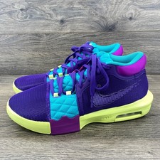 Nike Lebron Witness 8 Men's Basketball Shoes Purple Teal Volt Size 11 FB2239 500
