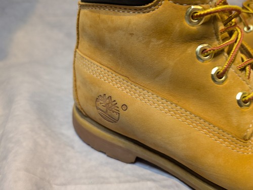 Timberland Wheat Premium stivali in pelle nabuk, stivali da donna taglia UK 5,5 - Foto 3 di 18