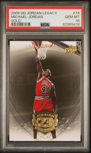 2009 UD Upper Deck Jordan Legacy Gold Michael Jordan #74 PSA 10