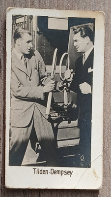 1932 PIE QUI CHANTE Q Set BILL TILDEN JACK DEMPSEY Tennis Boxen Boxkarte