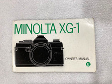 Minolta Camera XG-1 Owner's Manual Guide instructions