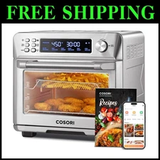 Smart 12-in-1 Air Fryer Toaster Oven Combo, 26QT, Silver