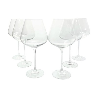 Riedel  Vinum  Set of 6 Large Crystal Burgundy Wine Glasses 10  24oz