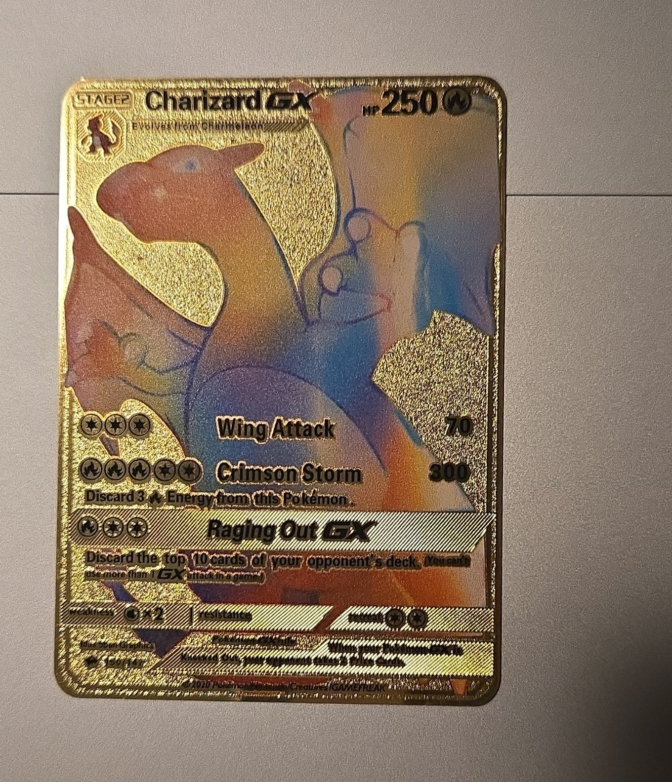 Pokemon Charizard GX 150/147 Burning Shadows FA Holo Secret Rare HP250 Gold