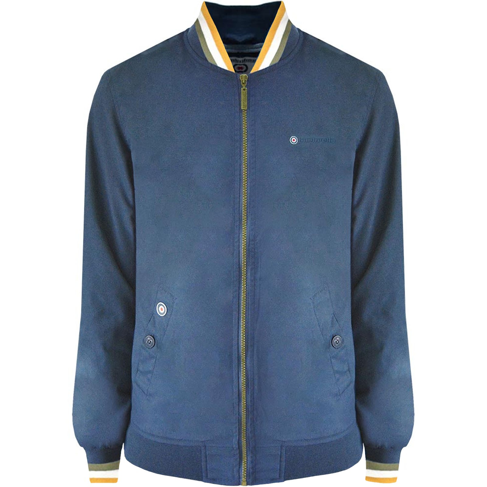 Lambretta Mens Triple Tipped Monkey Zipped Bomber Jacket - Dress Blue - 3XL - Image 2