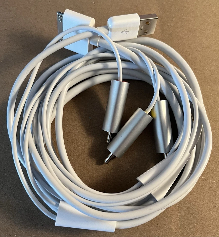 OEM Apple Composite AV Cable (MB129LL/B) NEW OPEN BOX 2009 - Image 2 of 4