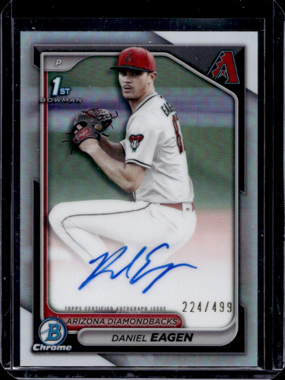 2024 Bowman Draft Daniel Eagen Chrome Auto Refractor 1st #224/499