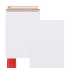 25 Pack 13x18 inch Large Rigid Self Seal Photo Document Mailers White