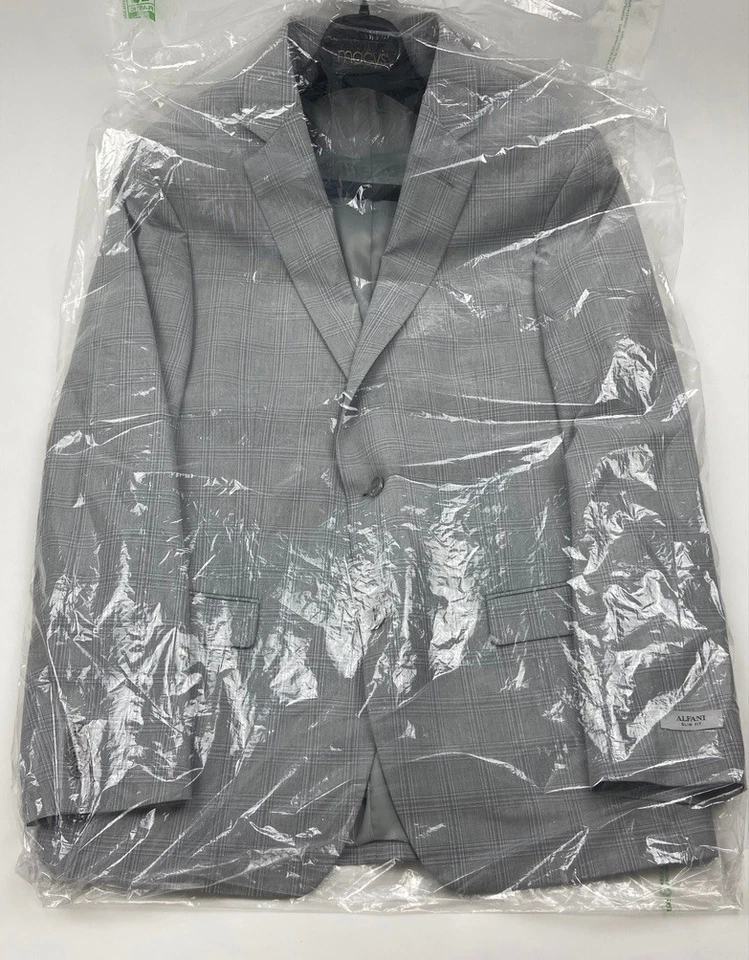 $360 NUEVO ALFANI Para Hombres 42L Gris Calce Ajustado Blazer Abrigo Deportivo Traje Chaqueta Foto 2 de 4