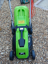 Garden IITEK GT38E 1600W 38cm Corded Electric Push Lawn Mower + Bag