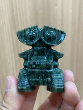 1pc Natural Green Jade Quartz Carved Robot Skull Crystal Reiki Decor Gift 2.3''