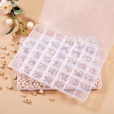 42 Grid Bead Organizer Box Clear Plastic Storage Case for Jewelry Crafts