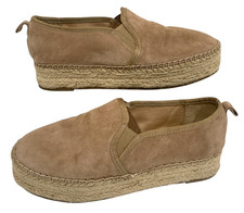 SAM EDELMAN Espadrille Women 8.5 Circus Flatform Slip On Christina Camel