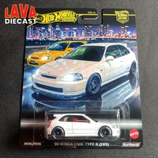 HOT WHEELS SWAPPED 99 HONDA CIVIC TYPE R EK9 W CUSTOM PREMIUM LAVA DIECAST CARD
