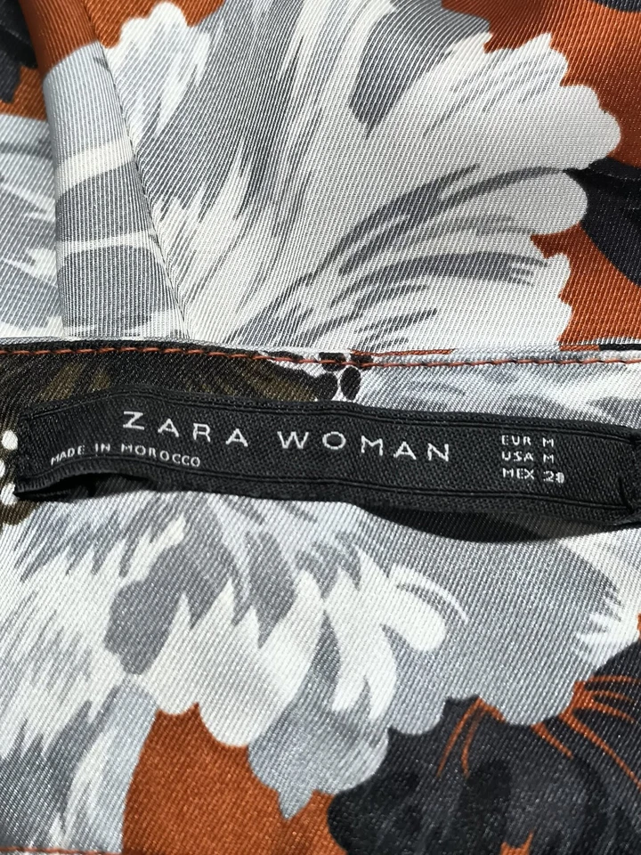ZARA WOMAN Jupes-culottes Dames Jupe T EU 38 brun-gris clair style décontracté - Photo 4/4