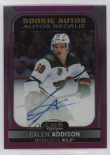 2021-22 O-Pee-Chee Platinum Rookie Matte Pink Calen Addison #R-CA Auto 01mr