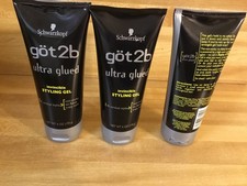 3 Schwarzkopf Got2b Ultra Glued Invincible Styling Gel 6 Oz Each Non Sticky